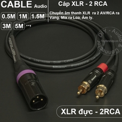 Dây âm thanh XLR ra 2 cổng AV - Audio cable XLR male x2 RCA male DIY 0.5M 1M 1.5M 3M 5M