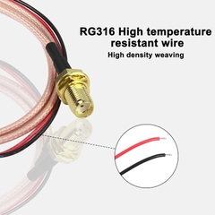 Cáp SMA bấm sẵn 1 đầu cái lắp Bảng điều khiển Terminal block - SMA female cable with one end pre-crimped