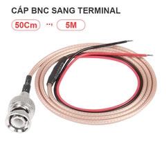 Cáp BNC đực bấm 1 đầu - RG316 50 Ohm BNC male cable with open terminal connectors
