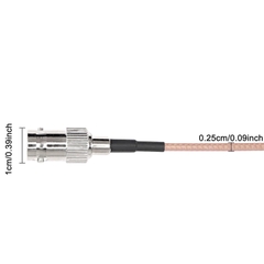 Cáp BNC cái bấm 1 đầu - RG316 50 Ohm BNC female cable with open terminal connectors