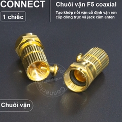 Đầu cắm F5 cho anten TV Đầu thu Truyền hình mặt đất kèm chuôi vặn - F5 male - female connector
