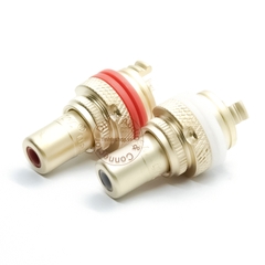 Đầu hàn cổng AV cái gắn trên Âm ly Loa DVD OEM CMC gold 24K 1 chiếc - RCA female socket chassis gold 24K plated