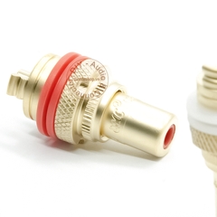 Đầu hàn cổng AV cái gắn trên Âm ly Loa DVD OEM CMC gold 24K 1 chiếc - RCA female socket chassis gold 24K plated