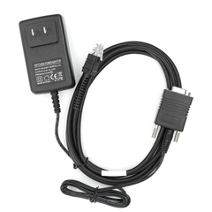 RS232 Serial Cable with 12V Power Supply for Zebra DS2208 DS3608 DS3678 LI3608 LI3678 Handheld Barcode Scanner, RJ-45 Interface to DB9 Female Connector