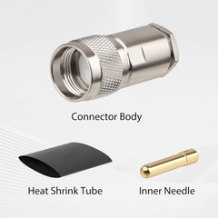 PL259 Coax Connectors 50 Ohm PL-259 UHF Male Clamp Connector for LMR400 KMR400 RG8 RG8U RG213 Coaxial Cable