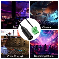 Dây terminal Euro block 3pin sang canon đực - Phoenix cable XLR 3P male to PHX3M NBKF/2EDG-5.08 3pin PCB screw terminal block adapter connector cord for speakers