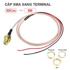 Cáp SMA bấm sẵn 1 đầu cái lắp Bảng điều khiển Terminal block - SMA female cable with one end pre-crimped