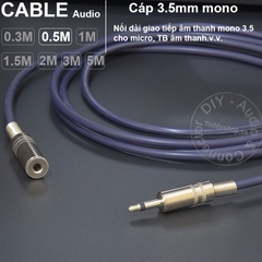 Dây 3.5 mono nối dài DIY 0.3 mét đến 5 mét - Mono 3.5mm male female