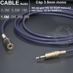 Dây 3.5 mono nối dài DIY 0.3 mét đến 5 mét - Mono 3.5mm male female