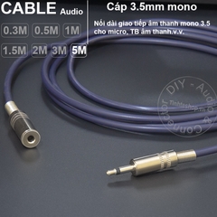 Dây 3.5 mono nối dài DIY 0.3 mét đến 5 mét - Mono 3.5mm male female