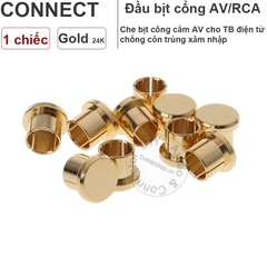 Nắp bịt cổng AV cho Loa Âm ly 1 chiếc mạ vàng 24K và rhodium