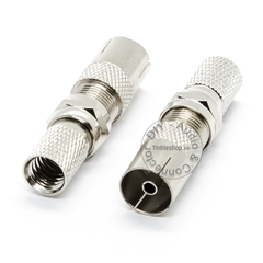 Jack cắm anten TV cổng cái kèm chuôi vặn F5 - PAL TV adapter female