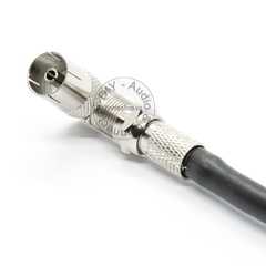 Jack cắm anten TV cổng cái vuông góc kèm chuôi vặn F5 - PAL TV adapter female angles