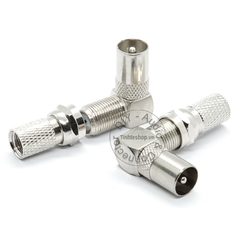 Phích cắm anten bẻ góc cho TV Đầu DVB T2 Đầu thu kỹ thuật số  - PAL antenna TV adapter 9.5mm angles