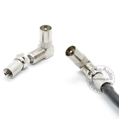Phích cắm anten bẻ góc cho TV Đầu DVB T2 Đầu thu kỹ thuật số  - PAL antenna TV adapter 9.5mm angles