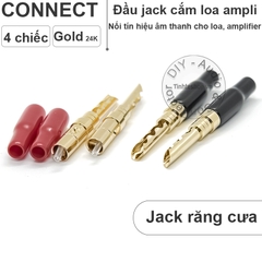 Đầu cắm bắp chuối cho Loa Âm ly mạ vàng 24K 1.6U OD4mm AEC - Connector BP-150ALG