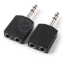 Đầu chia 6.5mm 1 ra 2 - Jack chia âm thanh 6.35mm đực ra 2 6.5mm stereo