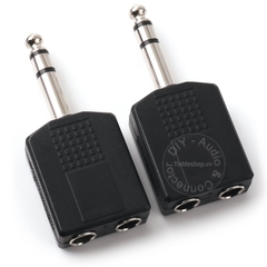 Đầu chia 6.5mm 1 ra 2 - Jack chia âm thanh 6.35mm đực ra 2 6.5mm stereo