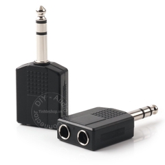 Đầu chia 6.5mm 1 ra 2 - Jack chia âm thanh 6.35mm đực ra 2 6.5mm stereo