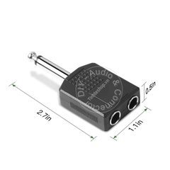 Đầu chia 6.5mm 1 ra 2 dùng 2 micro - 6.35mm male to 2 female adapter
