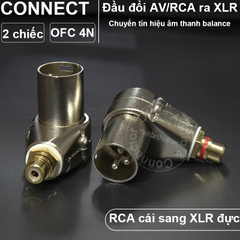Jack hoa sen sang canon đực DIY 2 chiếc - RCA female to XLR male adapter