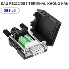 Đầu RS232 DB9 không hàn bắt vít cổng đực - DB9 Solderless Breakout Connector, RS232 D-SUB DB9 Serial to 9Pin Port Terminal Block with Case Long Bolts Tail Pipe