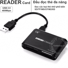 Đầu đọc thẻ nhớ đa năng SD Micro SD TF CF MS M2 XD SSK SCRM-025 - Reader card all in one