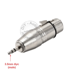 Đầu chuyển canon ra 3.5 balanced microphone 1 chiếc - XLR female to 3.5mm male