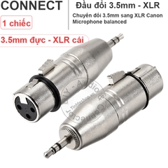 Đầu đổi 3.5 ra canon balanced microphone 1 chiếc - XLR male to 3.5mm adapter