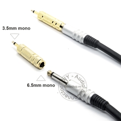 Rắc chuyển 3.5 sang 6.5 mono - Mono 3.5mm male to 6.5mm female adapter
