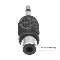 Giắc chuyển 3.5mm ra AV 2 chiếc - 3.5mm mono to RCA female jack plug