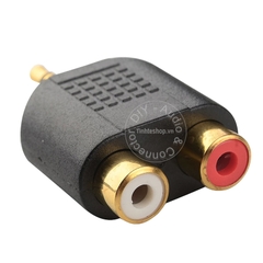Jack 3.5mm ra 2 AV R+L - 3.5mm male to 2RCA female plug jack