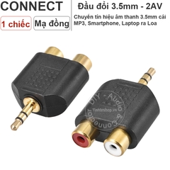 Jack 3.5mm ra 2 AV R+L - 3.5mm male to 2RCA female plug jack