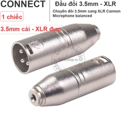 Đầu chuyển canon ra 3.5 balanced microphone 1 chiếc - XLR female to 3.5mm male
