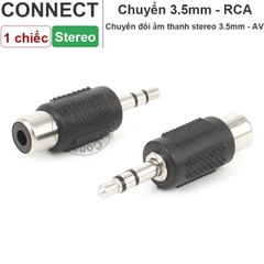 Đầu đổi 3.5mm stereo ra AV 1 chiếc - 3.5mm stereo to RCA female adapter
