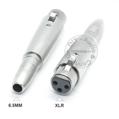 Đầu chuyển 6.5mm sang XLR cái stereo/mono - 6.5mm female to XLR female adapter