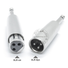 Đầu chuyển XLR cái sang 6.5 ly đực mono - Canon XLR female to 6.35mm mono jack plug