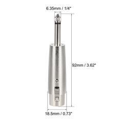 Đầu chuyển XLR cái sang 6.5 ly đực mono - Canon XLR female to 6.35mm mono jack plug