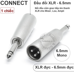 Đầu chuyển XLR cái sang 6.5 ly đực mono - Canon XLR female to 6.35mm mono jack plug