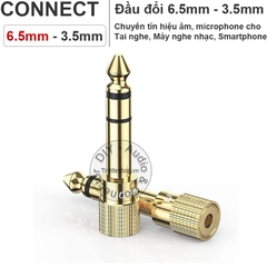 Đầu đổi audio 6.35mm ra 3.5mm stereo gold 24K Ugreen 20503