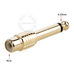 Jack 6.5 sang hoa sen 2 chiếc - 6.35mm male mono to RCA female adapter