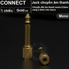 Đầu đổi 6.5 sang 3.5 mono cho micro mạ vàng 24K 1.5 - 6.35mm male to 3.5mm female mono plug jack