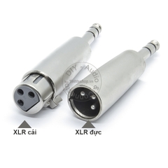 Đầu đổi 6.5mm stereo đực sang XLR cái - 6.35 male stereo to XLR female adapter