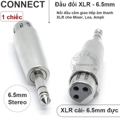 Đầu đổi 6.5mm stereo đực sang XLR cái - 6.35 male stereo to XLR female adapter