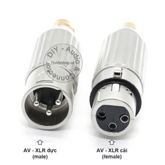 Bộ 2 jack canon đực sang AV hoa sen cái DIY - XLR male to RCA female jack plug