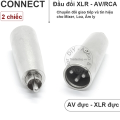Giắc chuyển đổi canon sang AV 2 chiếc - XLR male to RCA female adapter