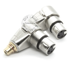 Cặp jack AV sang canon cái vuông góc DIY - RCA to XLR female jack plug