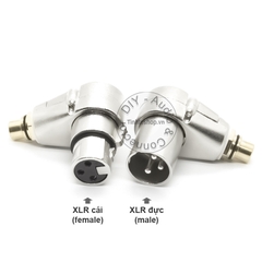 Cặp jack AV sang canon cái vuông góc DIY - RCA to XLR female jack plug