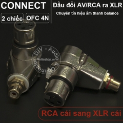 Cặp jack AV sang canon cái vuông góc DIY - RCA to XLR female jack plug