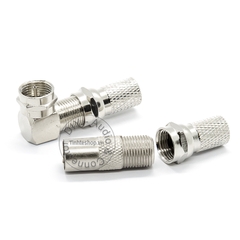 Chuôi vặn F5 và Đầu cắm F5 bẻ góc cho Thiết bị truyền hình Anten TV - RF F5 connectors angles